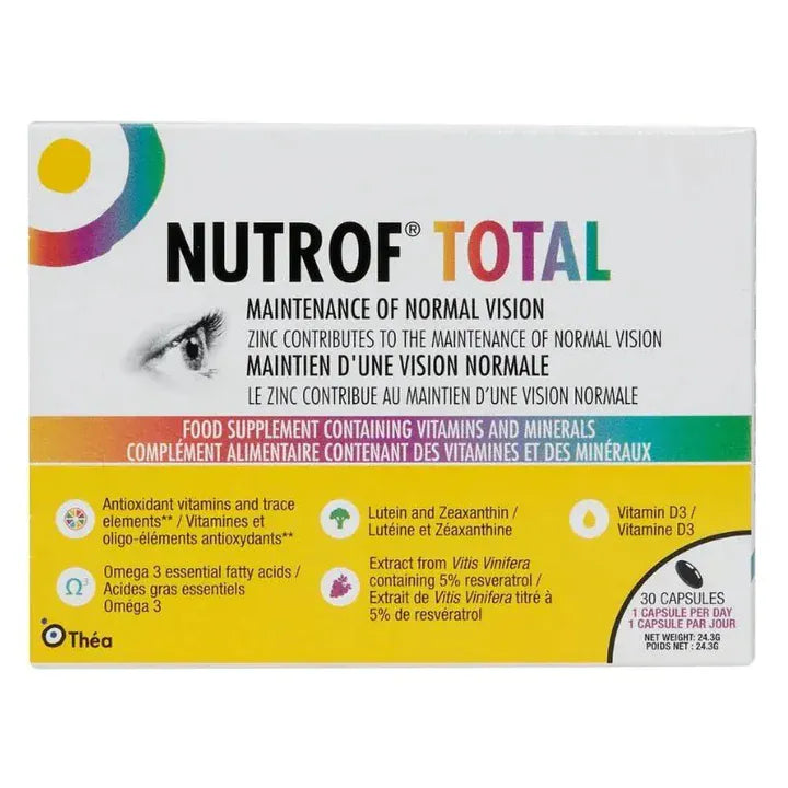 Nutrof Total Eye Health 30 Capsules Eye Health Nutrof Total 30 Capsules | Vision Support Supplement Ireland