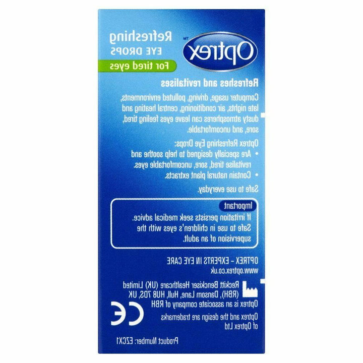 Optrex Refreshing Eye Drops for Tired Eyes (10ml) Eyes and Ears