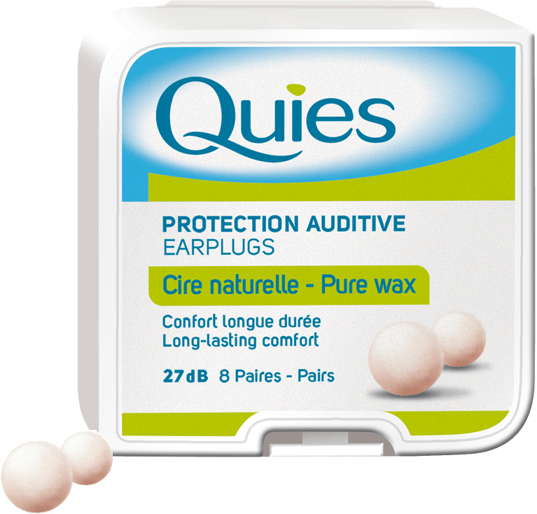 Quies - Pure Wax Protective Ear Plugs (8 Pairs) Eyes and Ears