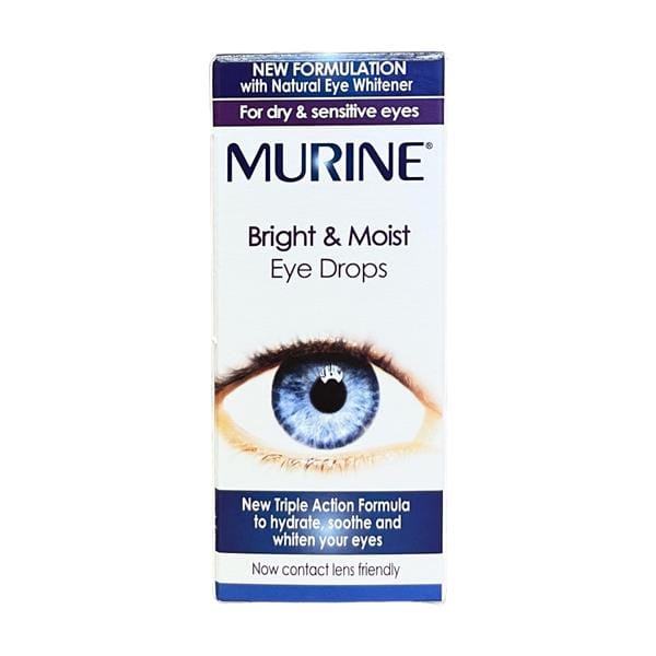 Murine Bright and Moist Eye Drops 15ml Eyes Murine Bright and Moist Eye Drops 15ml