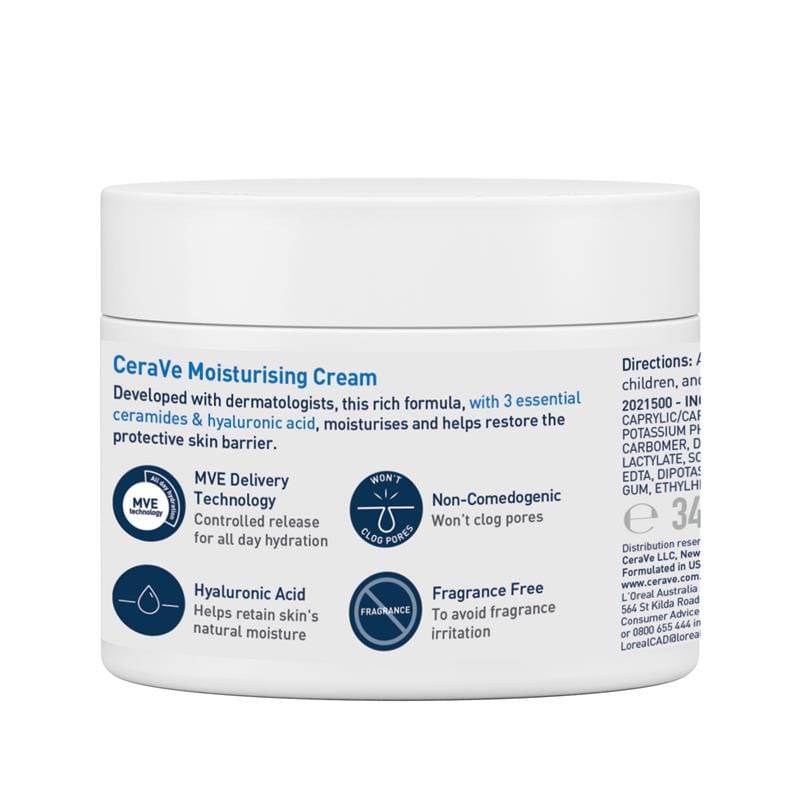 CeraVe Moisturising Cream 340g Face Care CeraVe Moisturising Cream 340g | Dry Skin Cream Ireland