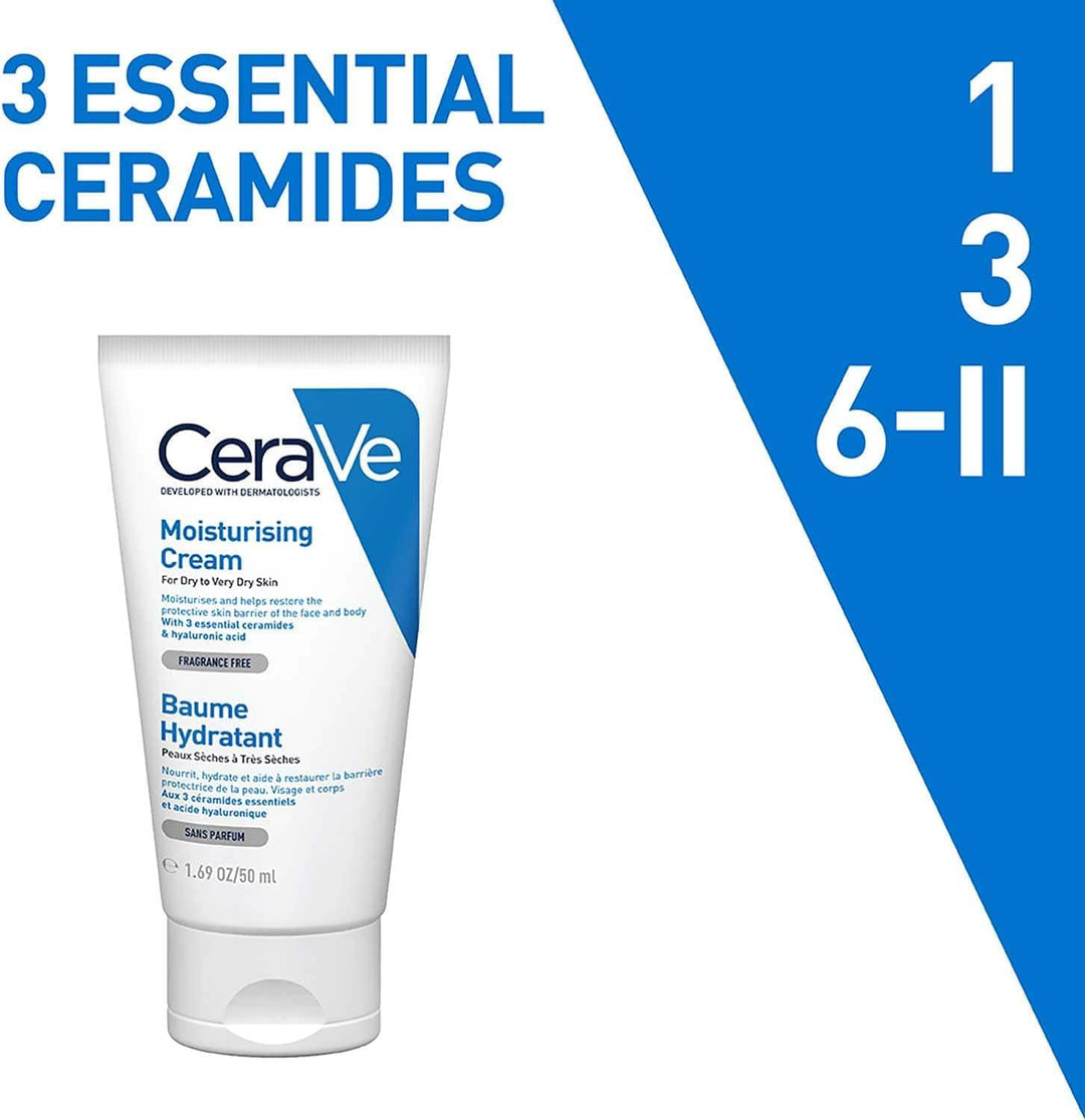 CeraVe Moisturising Cream (50ml) Face Care CeraVe Moisturising Cream 50ml | Dry Skin Moisturiser Ireland