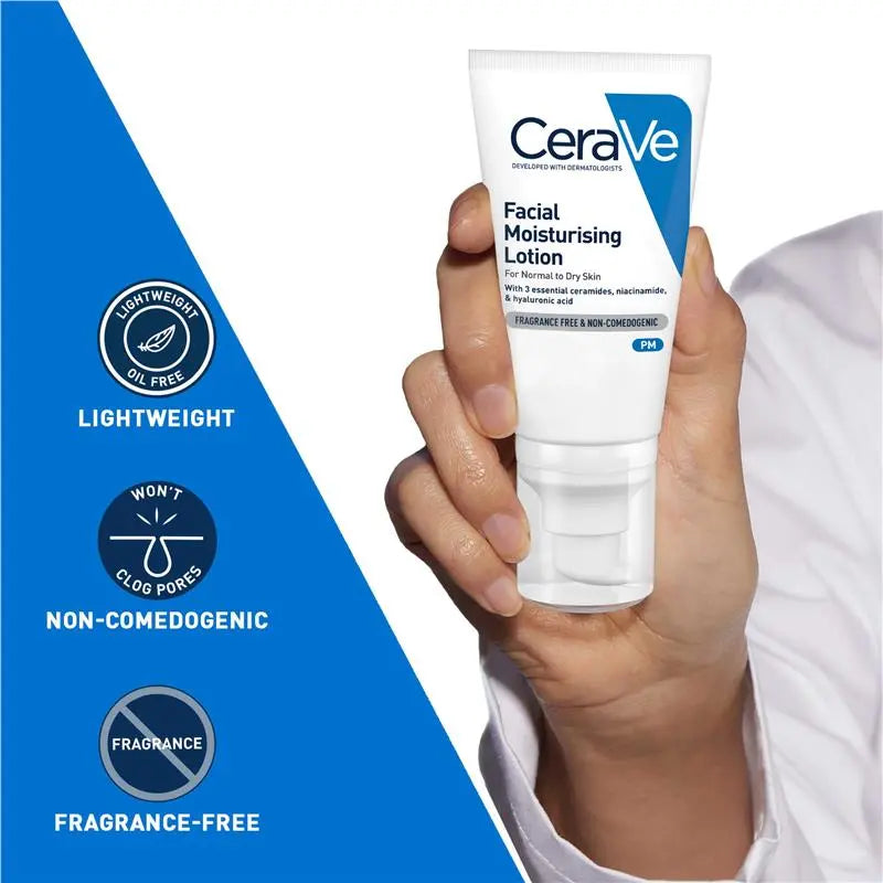 CeraVe PM Facial Moisturising Lotion 52ml Face Care CeraVe PM Facial Moisturising Lotion 52ml | Night Moisturiser Ireland