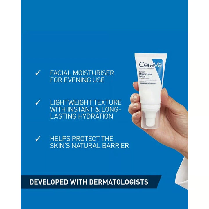 CeraVe PM Facial Moisturising Lotion 52ml Face Care CeraVe PM Facial Moisturising Lotion 52ml | Night Moisturiser Ireland