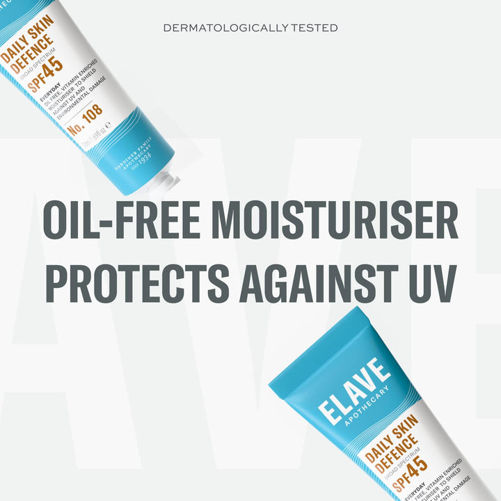 Elave Daily Skin Defence SPF45 No.108 50ml Face Care Elave Daily Skin Defence SPF45 No.108 50ml | Facial Sunscreen | Lir Pharmacy