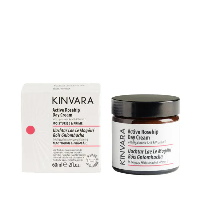 Kinvara Active Rosehip Face Day Cream with Hyaluronic Acid 60ml Face Care Kinvara Active Rosehip Day Cream 60ml | Hydrating Face Moisturiser