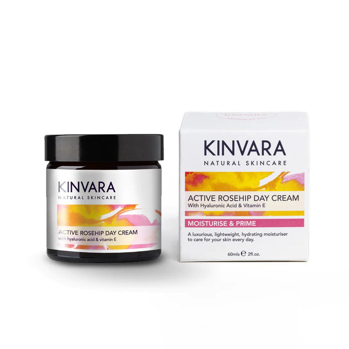 Kinvara Active Rosehip Face Day Cream with Hyaluronic Acid (60ml) Face Care Kinvara Active Rosehip Face Day Cream (60ml) - Natural Skincare