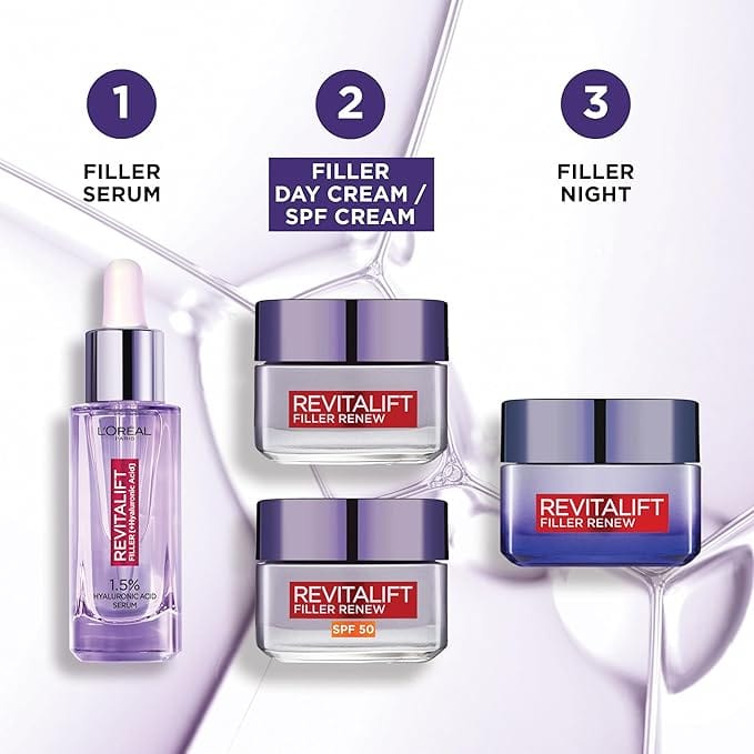 L'Oreal Paris Revitalift Filler Renew Anti-Ageing Day Cream 50ml Face Care L'Oreal Paris Revitalift Filler Renew Anti-Ageing Day Cream 50ml