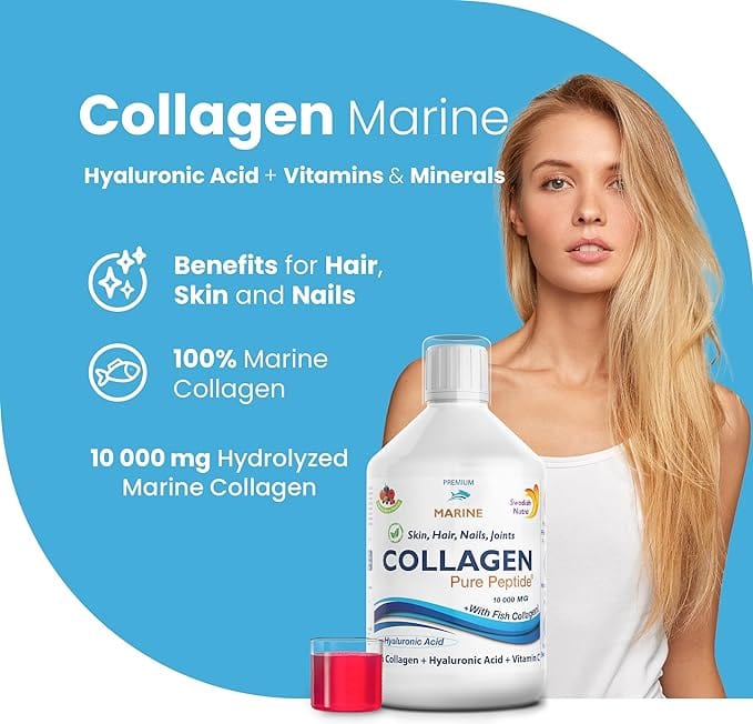 Swedish Nutra Marine Collagen 10000mg (500ml) Face Care