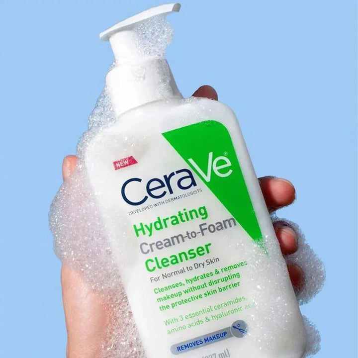 CeraVe Hydrating Cream-To-Foam Cleanser 236ml Facial Cleansers CeraVe Hydrating Cream-To-Foam Cleanser 236ml | Cleanser Ireland