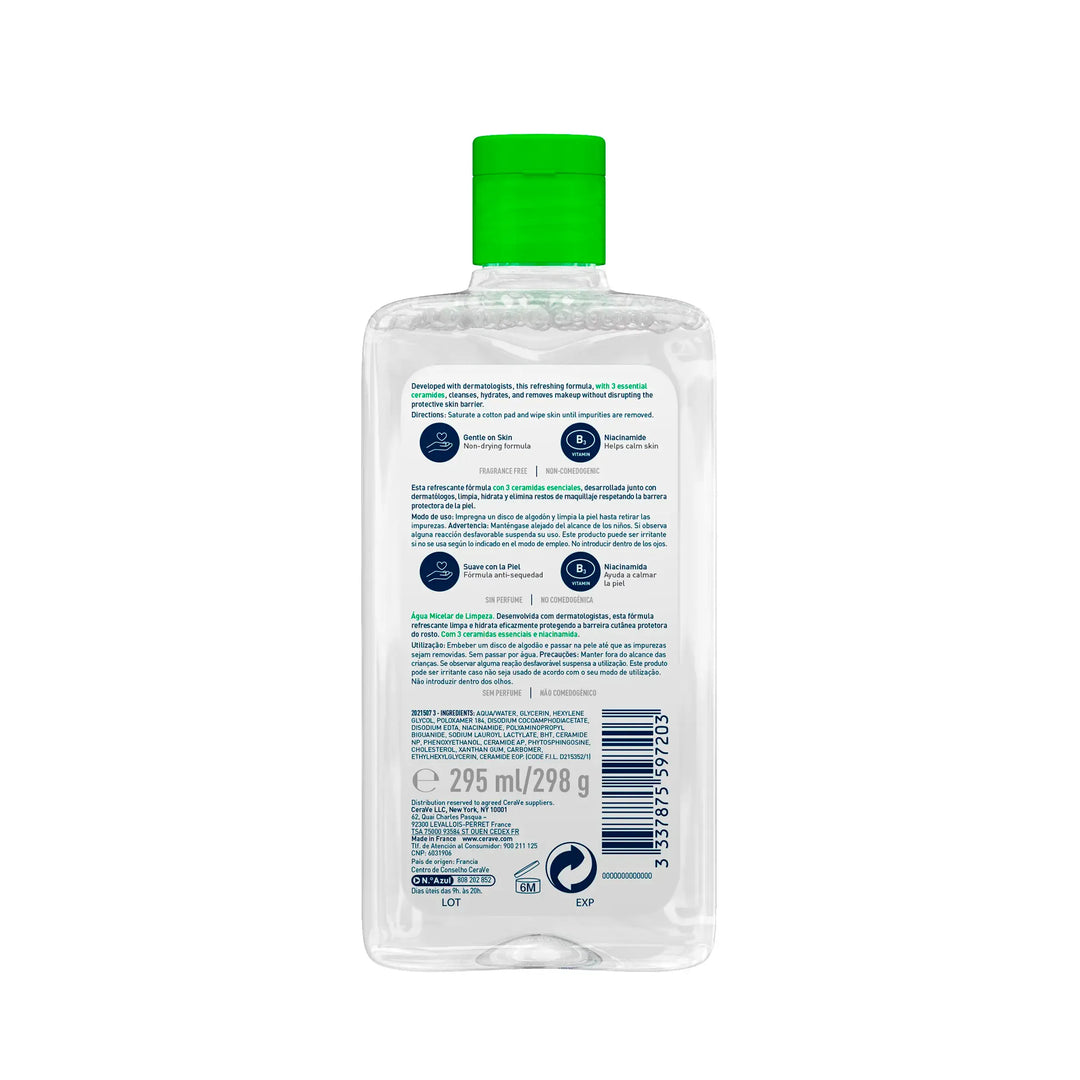 CeraVe Hydrating Micellar Cleansing Water 295ml Facial Cleansers CeraVe Hydrating Micellar Cleansing Water 295ml | Micellar Water Ireland