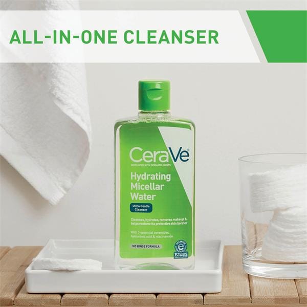 CeraVe Hydrating Micellar Cleansing Water 295ml Facial Cleansers CeraVe Hydrating Micellar Cleansing Water 295ml | Micellar Water Ireland