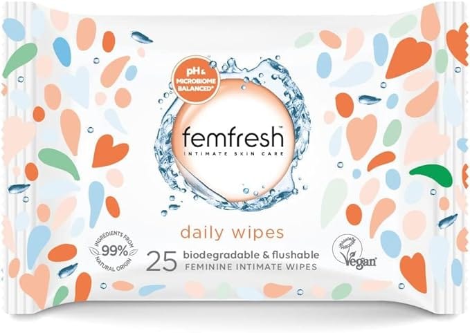 Femfresh Intimate Skincare Freshening & Soothing Wipes (25) Feminine Care