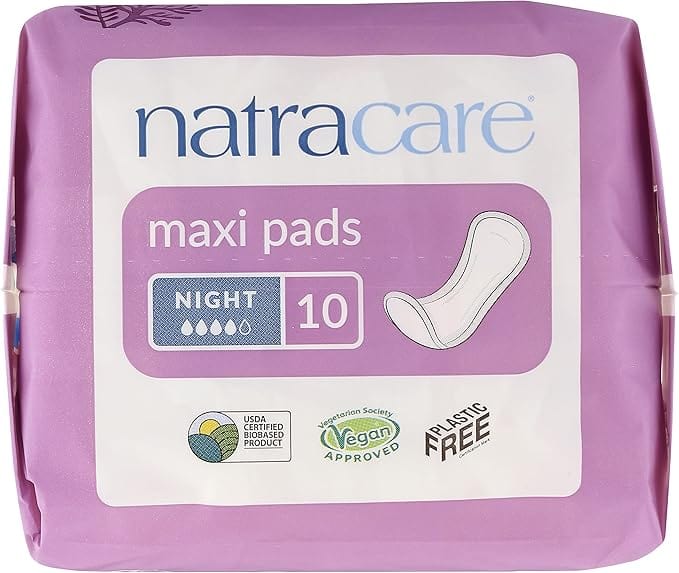 Natracare Organic and Natural Maxi Pads Night (10) Feminine Care Natracare Organic and Natural Maxi Pads Night (10)