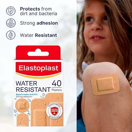 Elastoplast Water Resistant Plasters 40 First Aid