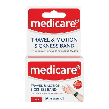 MEDICARE TRAVEL AND MOTION SICKNESS BAND FIRST AID MEDICARE TRAVEL AND MOTION SICKNESS BAND