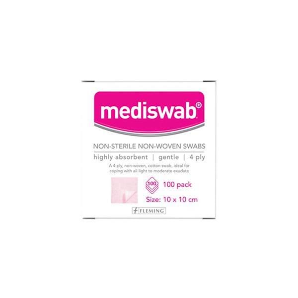 Mediswab 10Cm X10cm 100Pk FIRST AID Mediswab 10Cm X10cm 100Pk