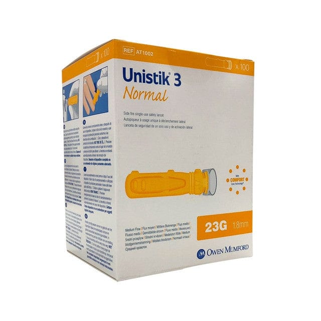 Unistik 3 Normal Single Use Safety Lancets 250 First Aid Unistik 3 Normal Single Use Safety Lancets 250