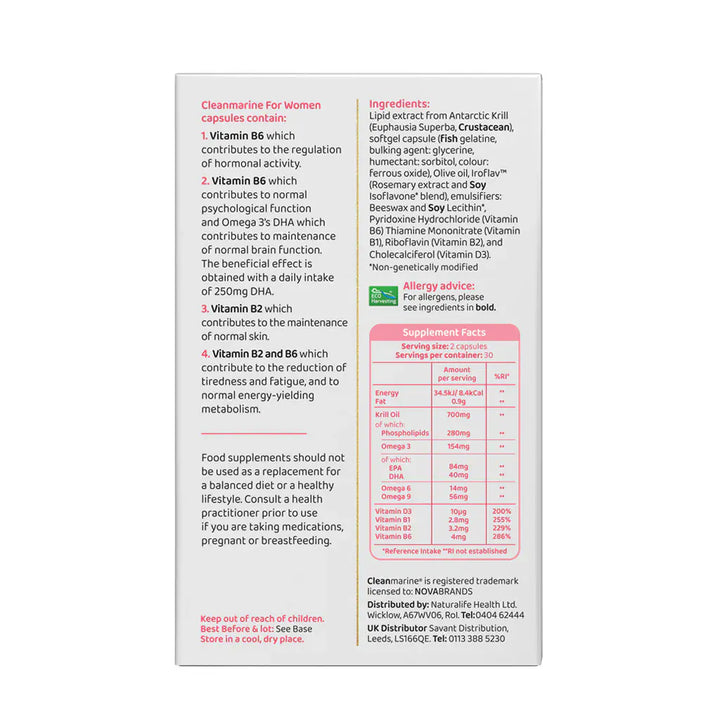 Cleanmarine for Women 60 Fish Oils Cleanmarine for Women 60