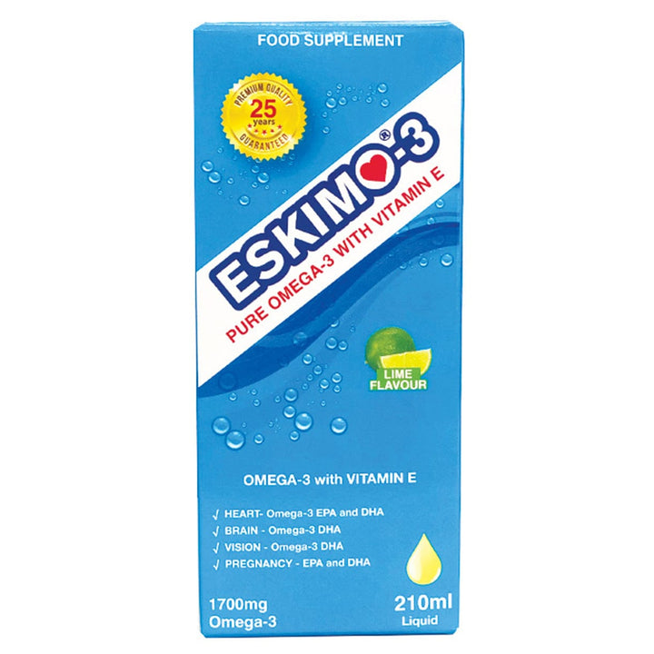 Eskimo 3 Omega Oil with Vitamin E Liquid (210ml) Fish Oils