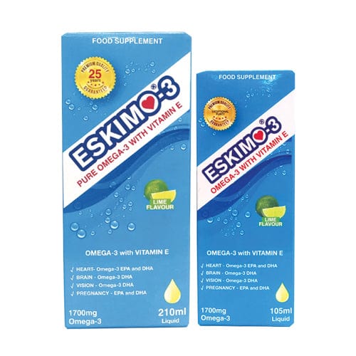 Eskimo 3 with Vitamin E 210ml & FREE Eskimo 105ml Fish Oils