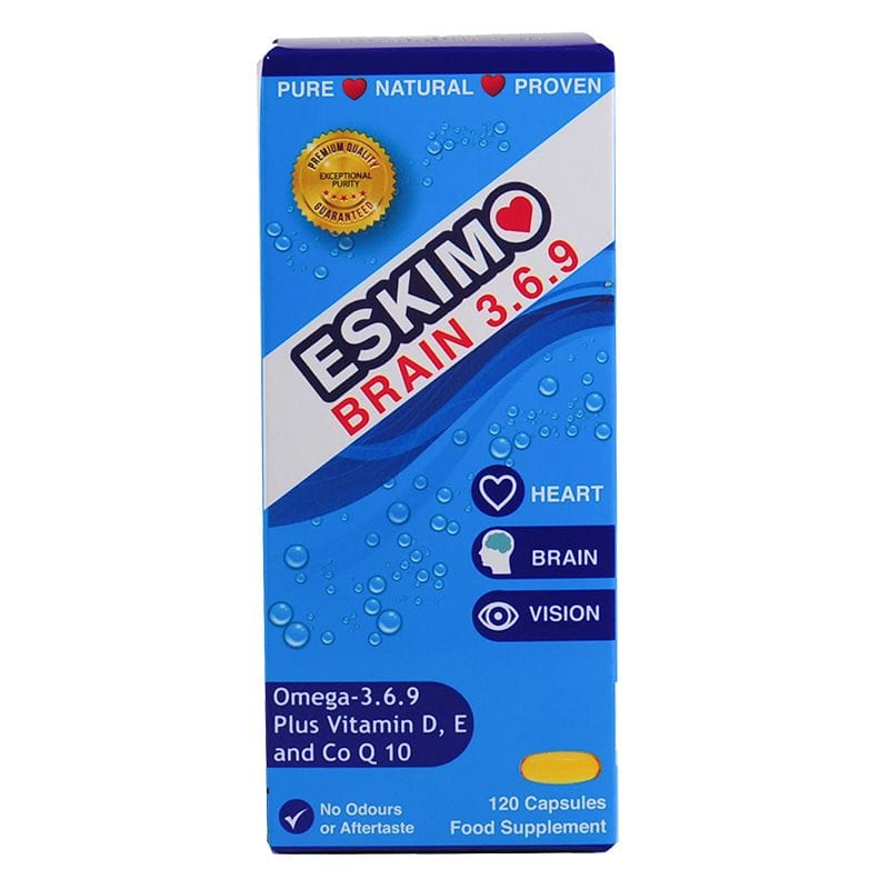 Eskimo Brain Omega 3, 6 & 9 Fish Oils with CoQ10 Capsules (120) Fish Oils