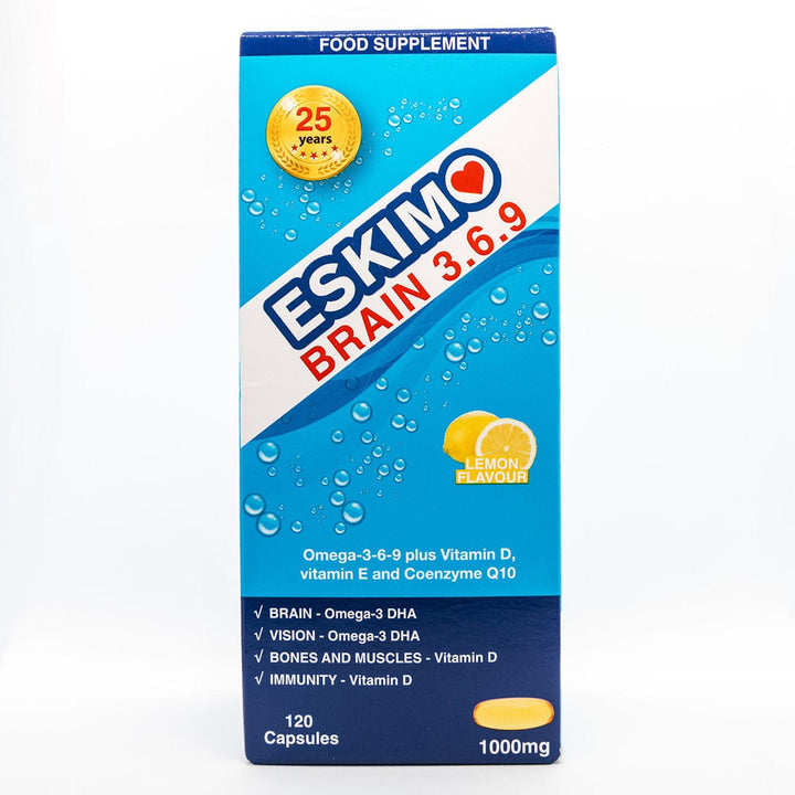 Eskimo Brain Omega 3, 6 & 9 Fish Oils with CoQ10 Capsules (120) Fish Oils