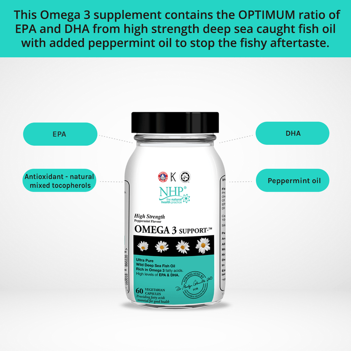 NHP Omega 3 Support (60) | NHP Fertility Supplements Fish Oils