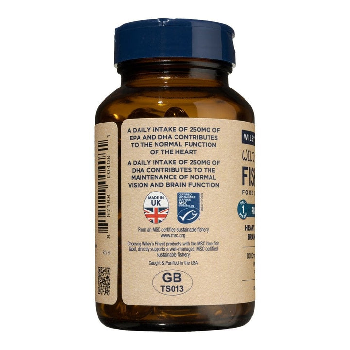 Wiley’s Finest Wild Alaskan Fish Oil ~ Peak EPA (60) Fish Oils