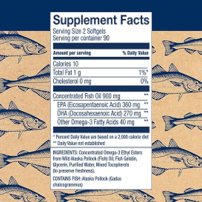 Wileys Finest Wild Alaskan Fish Oil ~ Easy Swallow Minis (60) Fish Oils