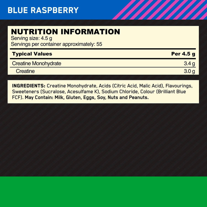 Optimum Nutrition Raspberry Flavour Creatine Monohydrate 247g Fitness &amp; Nutrition Optimum Nutrition Raspberry Creatine Monohydrate 247g | Creatine Ireland
