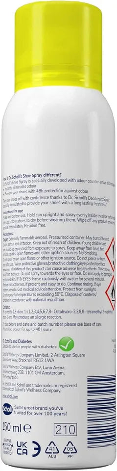 Dr Scholl Shoe Spray 48hr odor protection 150ml Footcare Dr Scholl Shoe Spray 48hr odor protection 150ml