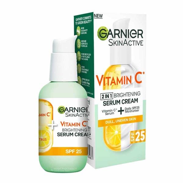 Garnier SkinActive Vitamin C 2in1 Brightening Serum Cream SPF 25 50ml Garnier SkinActive Vitamin C 2in1 Brightening Serum Cream SPF 25 50ml