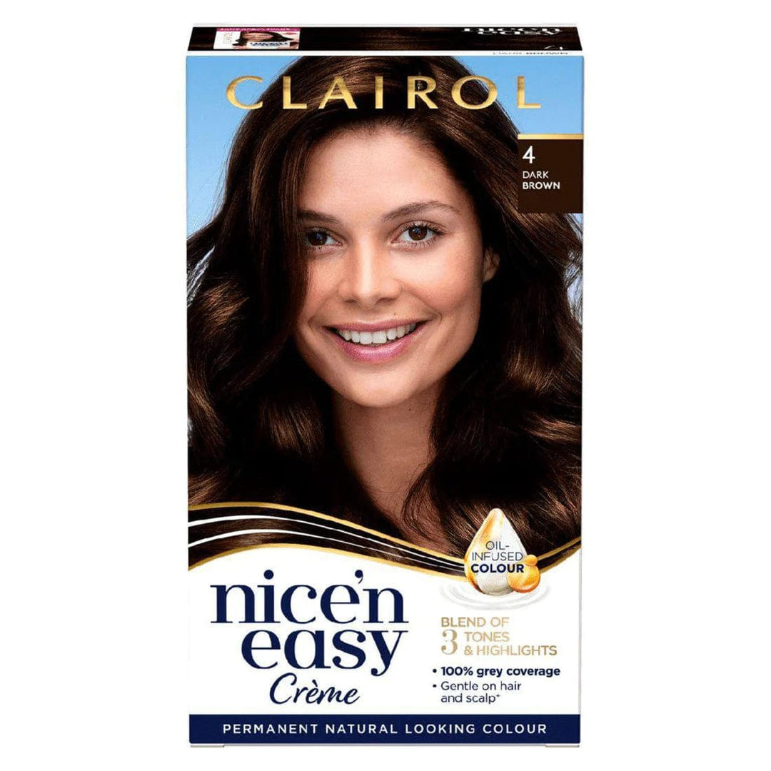 Clairol Nice N Easy Creme Dark Brown No4 Hair Care