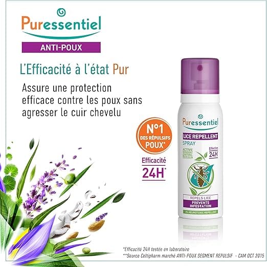 Puressentiel Headlice Repellent Spray 75ml Hair Care Puressentiel Headlice Repellent Spray 75ml