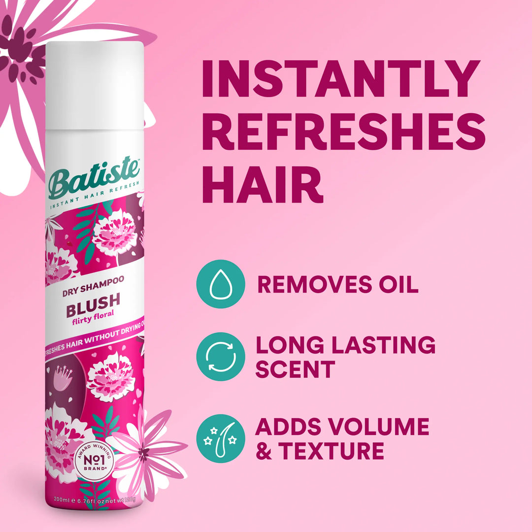 Batiste Dry Shampoo Blush 200ml Haircare Batiste Dry Shampoo Blush 200ml – Refresh Hair Instantly