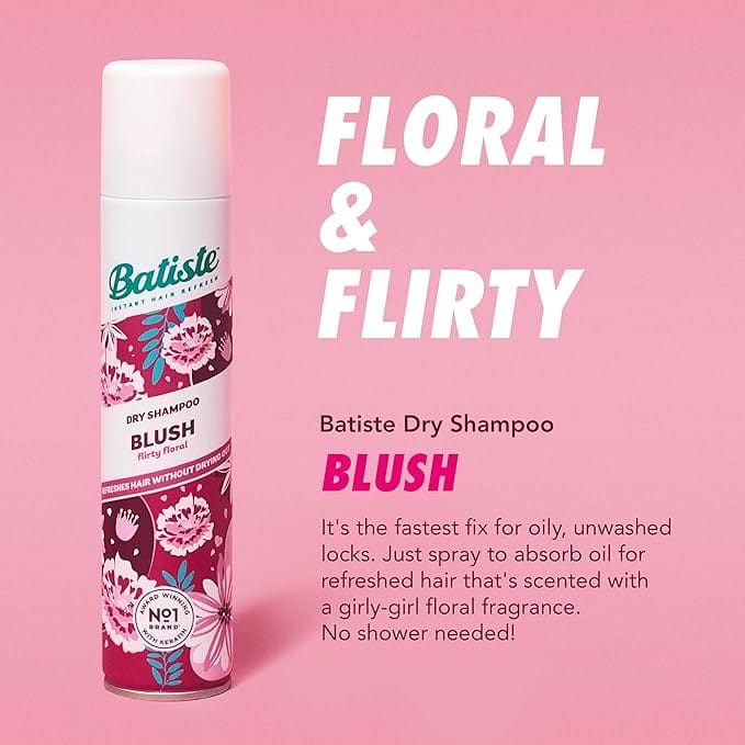 Batiste Dry Shampoo Blush 200ml Haircare Batiste Dry Shampoo Blush 200ml – Refresh Hair Instantly