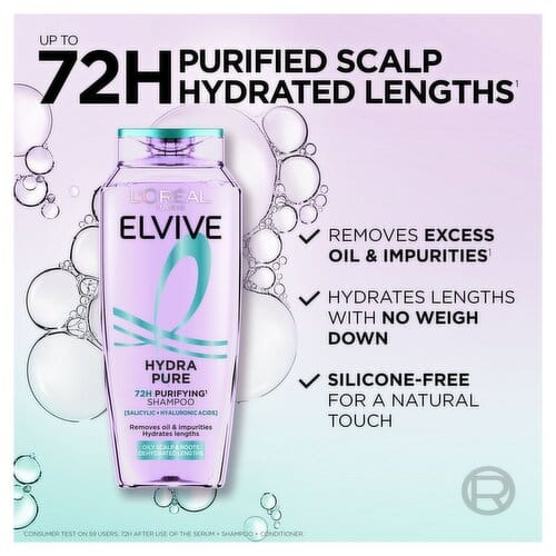 LOREAL ELVIVE HYDRA PURE SHAMPOO 400ML HAIRCARE LOREAL ELVIVE HYDRA PURE SHAMPOO 400ML