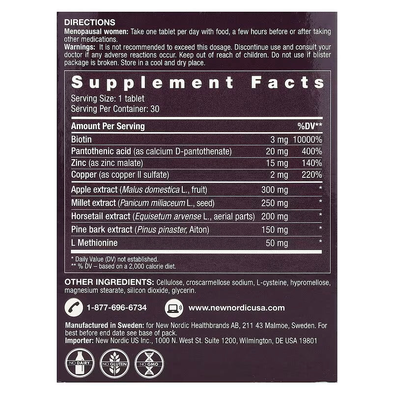 New Nordic Hair Volume Post Menopause (30) Haircare New Nordic Hair Volume Post Menopause (30)