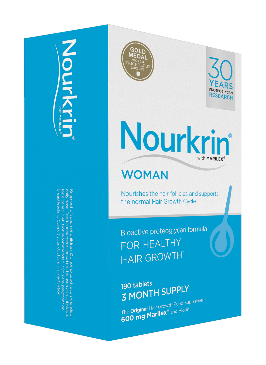 Nourkrin Woman - 3 Months Supply (180) FREE Shampoo & Conditioner Haircare