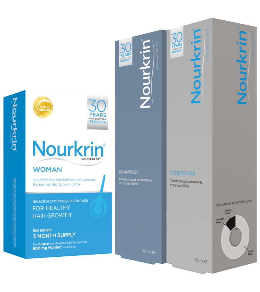 Nourkrin Woman - 3 Months Supply (180) FREE Shampoo & Conditioner Haircare