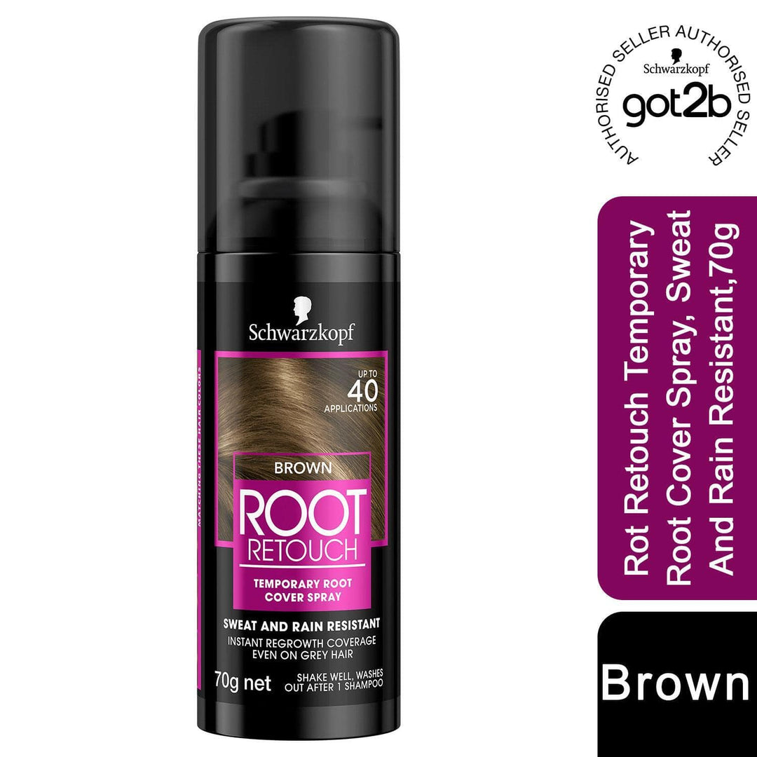 Schwarzkopf Root Retouch Temporary Root Cover Spray Brown 120ML HAIRCARE Schwarzkopf Root Retouch Temporary Root Cover Spray Brown 120ML