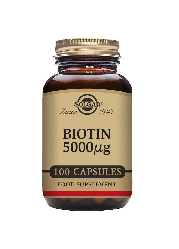 Solgar Biotin 5000 μg Vegetable Capsules (100) Haircare