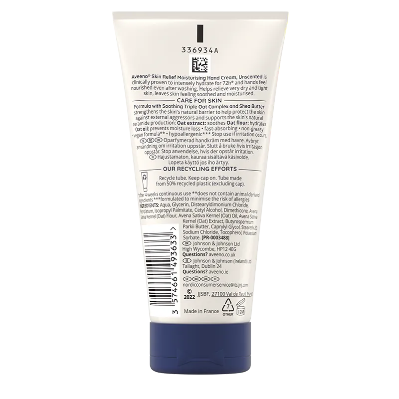 Aveeno Skin Relief Hand Cream 75ml Hands and Nails Aveeno Skin Relief Hand Cream 75ml | Hand Cream Ireland