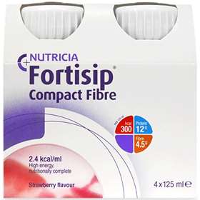 Fortisip Compact Fibre - Strawberry (4x125ml) Health Food