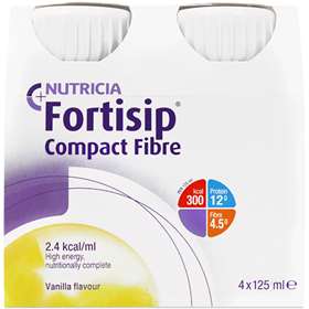 Fortisip Compact Fibre Vanilla 4x125ml Health Food