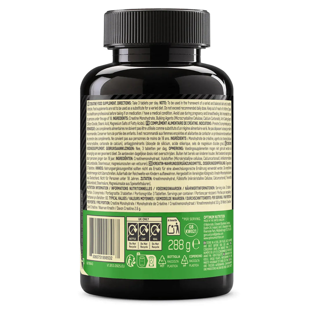 Optimum Nutrition Creatine 180 Tablets Health Food Optimum Nutrition Creatine 180 Tablets | Creatine Ireland