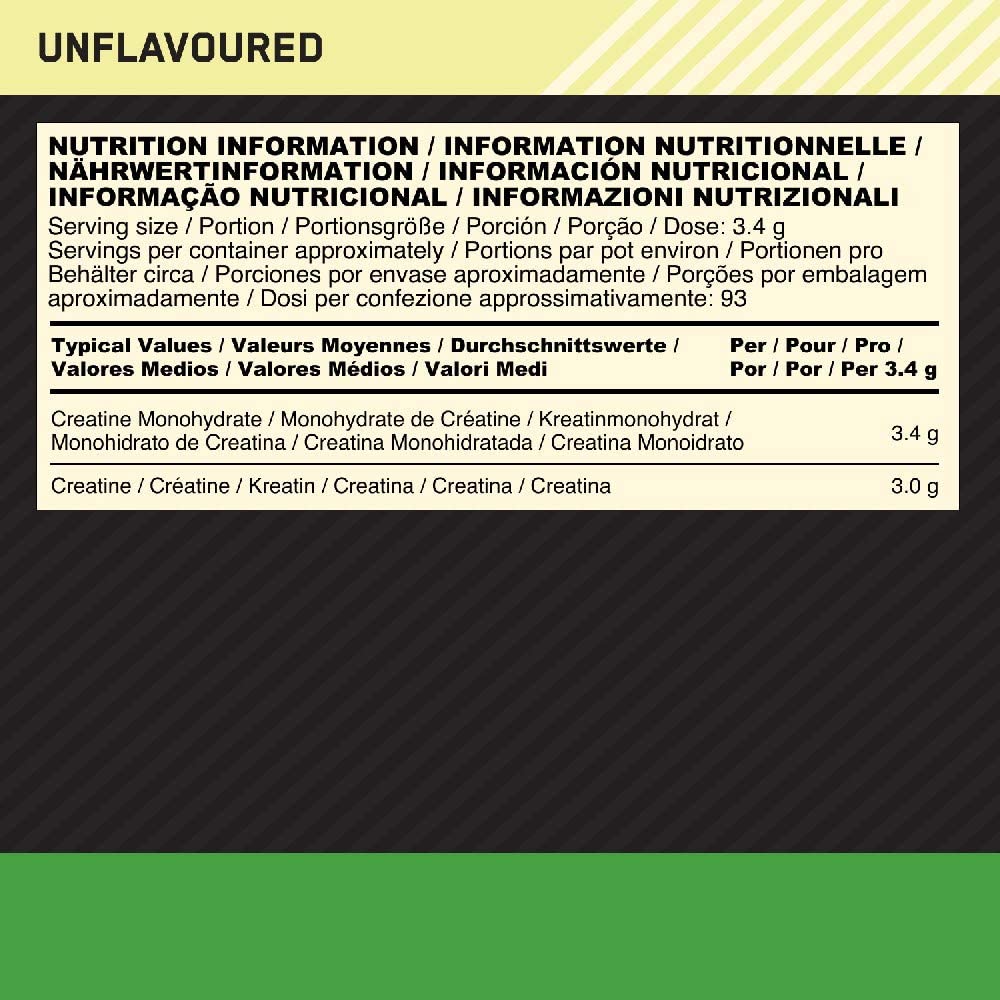 Optimum Nutrition Creatine Unflavoured (634g) Health Food