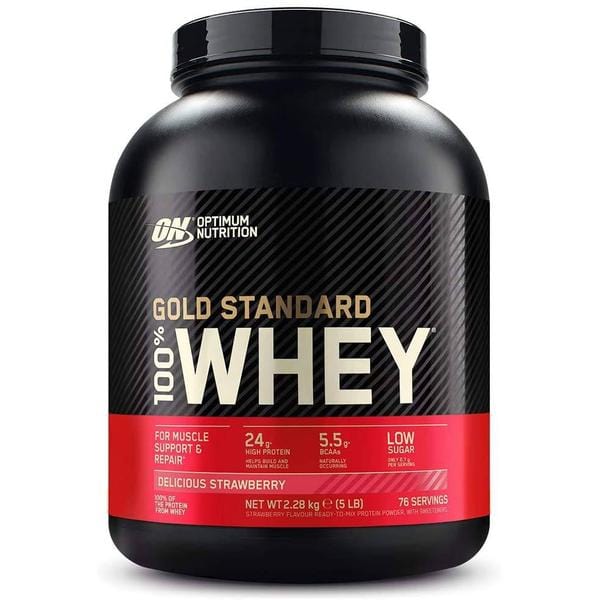 Optimum Nutrition Gold Standard Whey Protein 2.28kg Strawberry Health Food