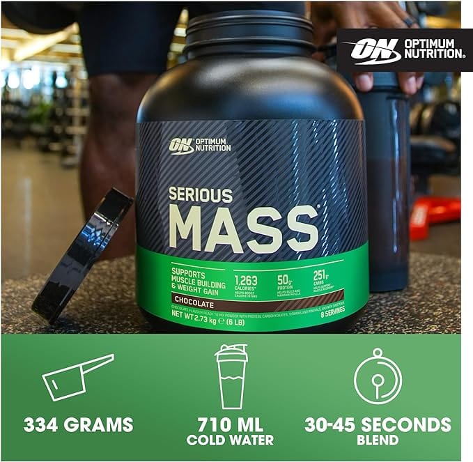 Optimum Nutrition Serious Mass Chocolate 2.73kg Health Food